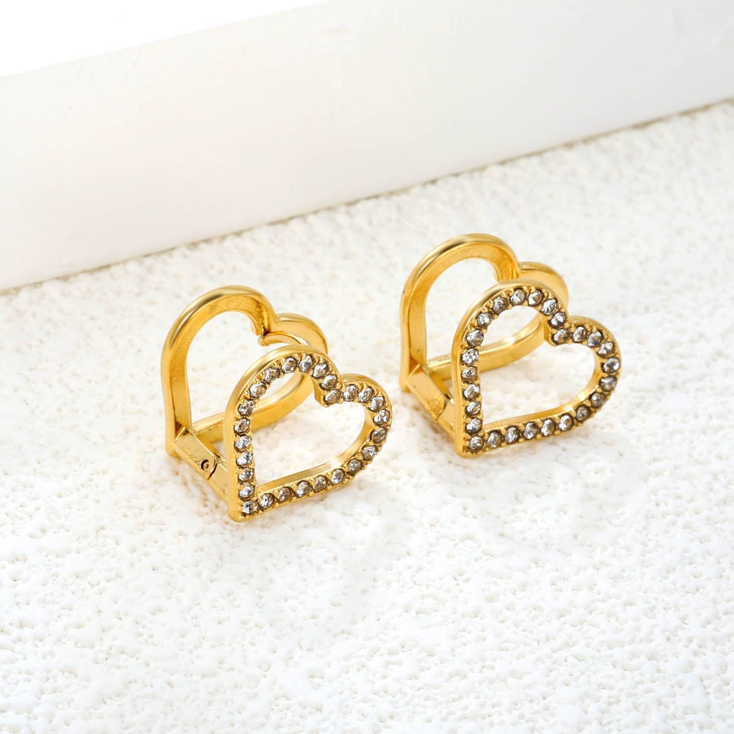 Double Hearts Earrings