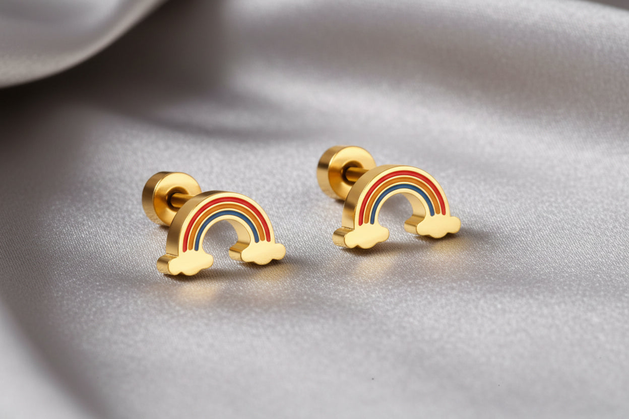 Rainbow Stud Earrings