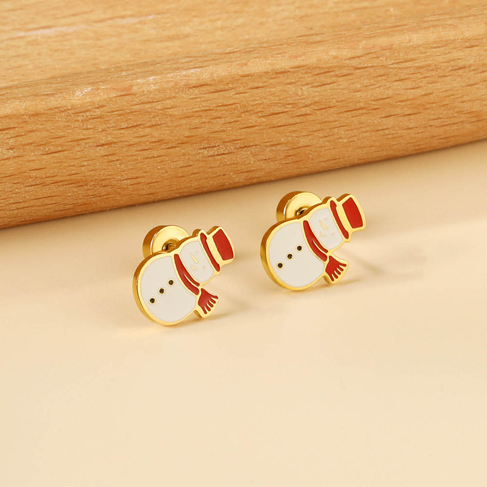 Snowman Stud Earrings
