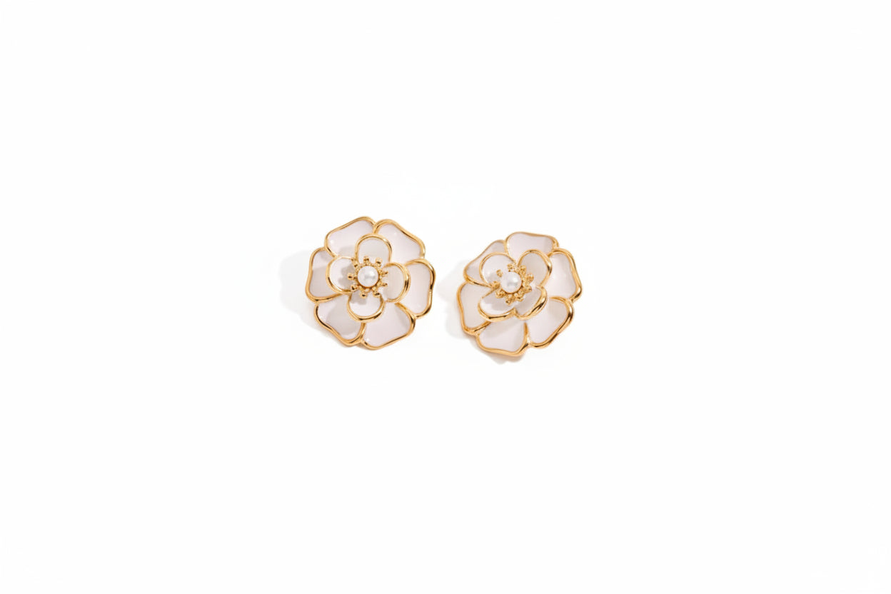 Zinnia Ivory Earrings