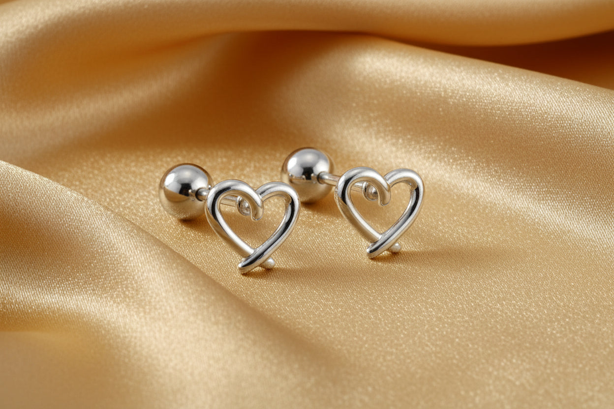 Lumière Heart Stud Earring