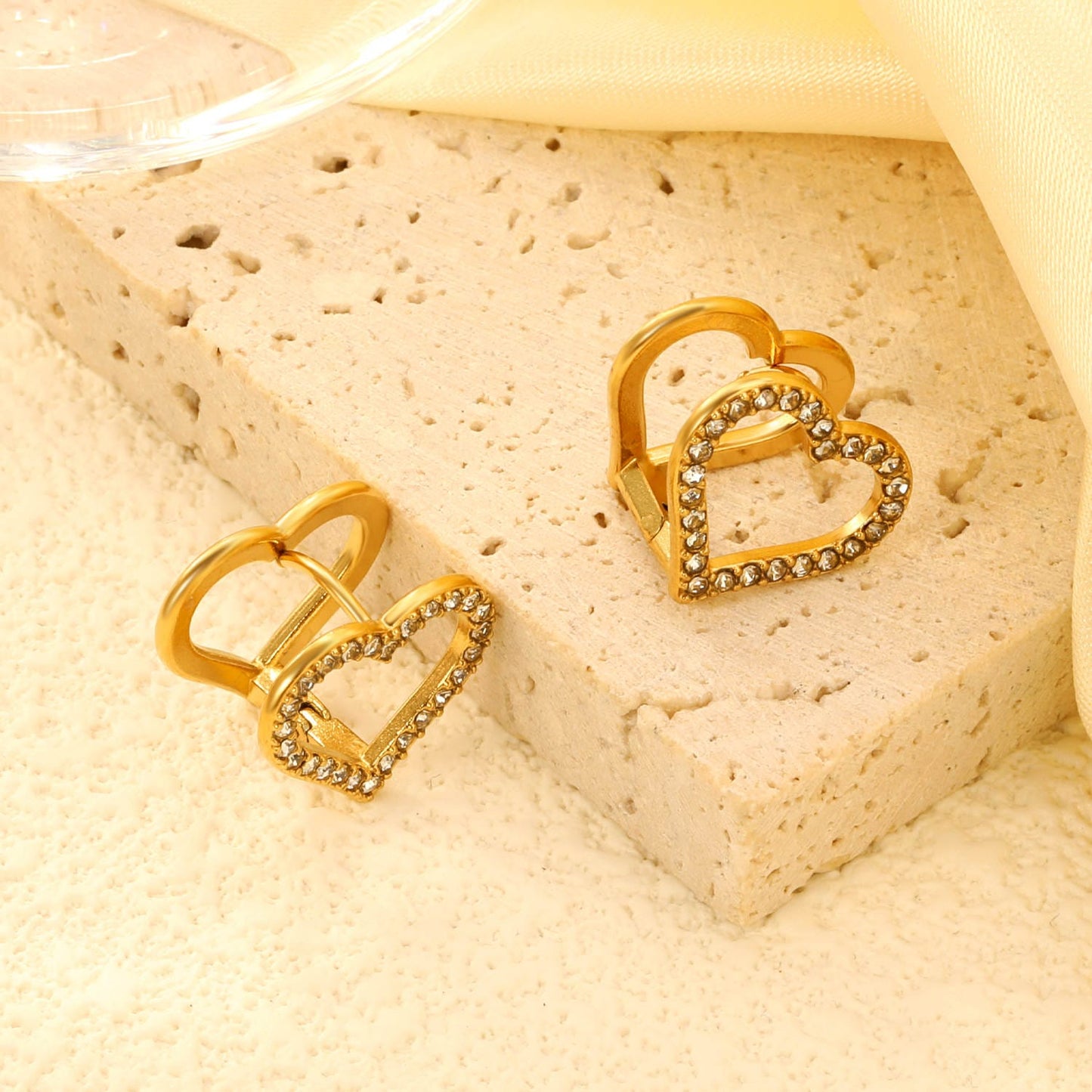Double Hearts Earrings