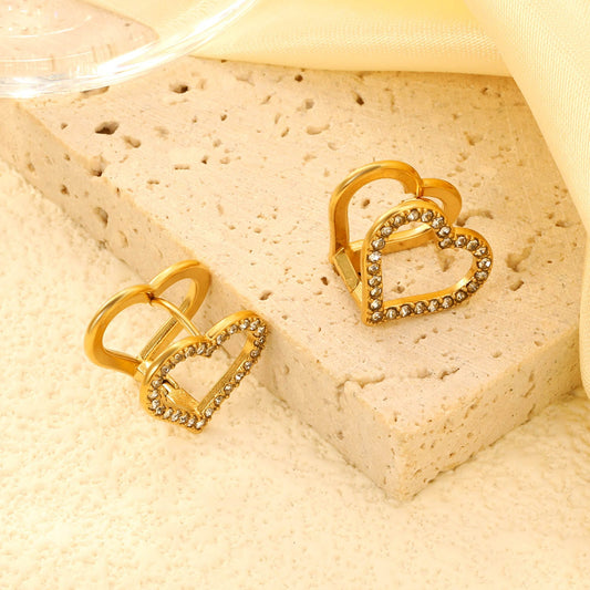 Double Hearts Earrings