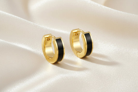 Everyday Luxe Hoops- Black