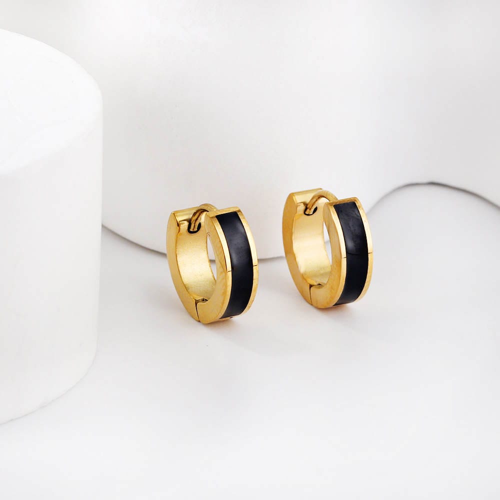 Everyday Luxe Hoops- Black