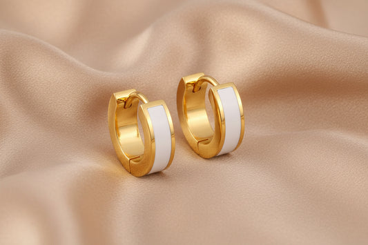 Everyday Luxe Hoops - White
