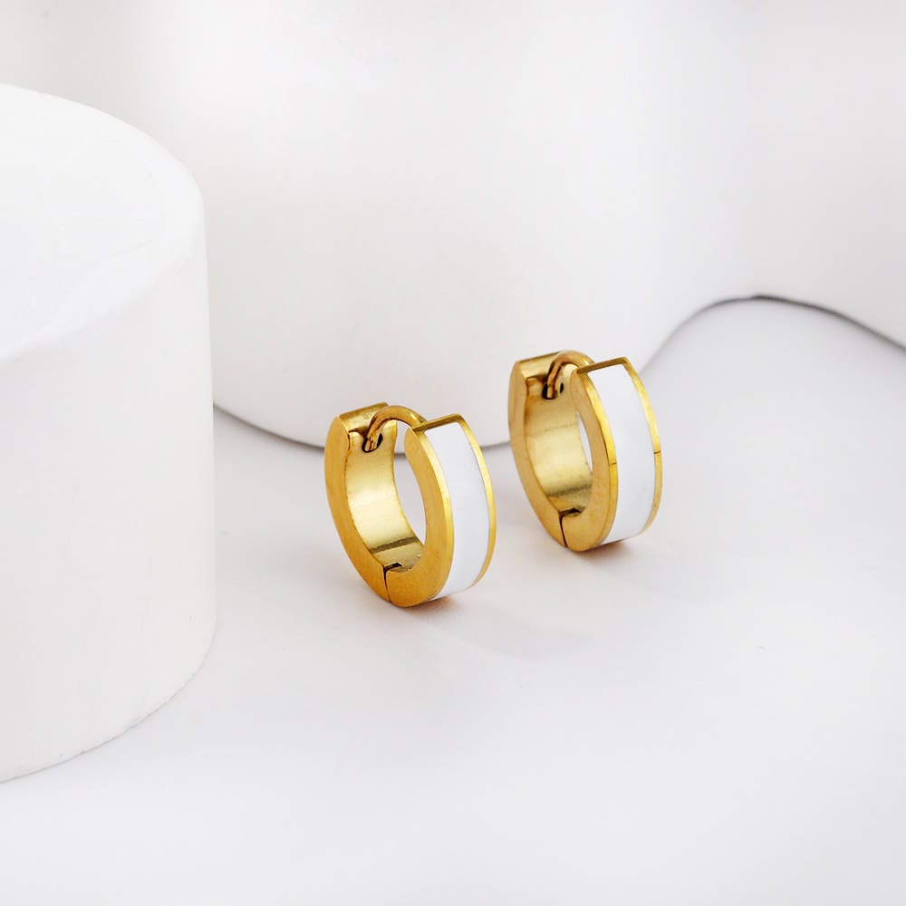 Everyday Luxe Hoops - White