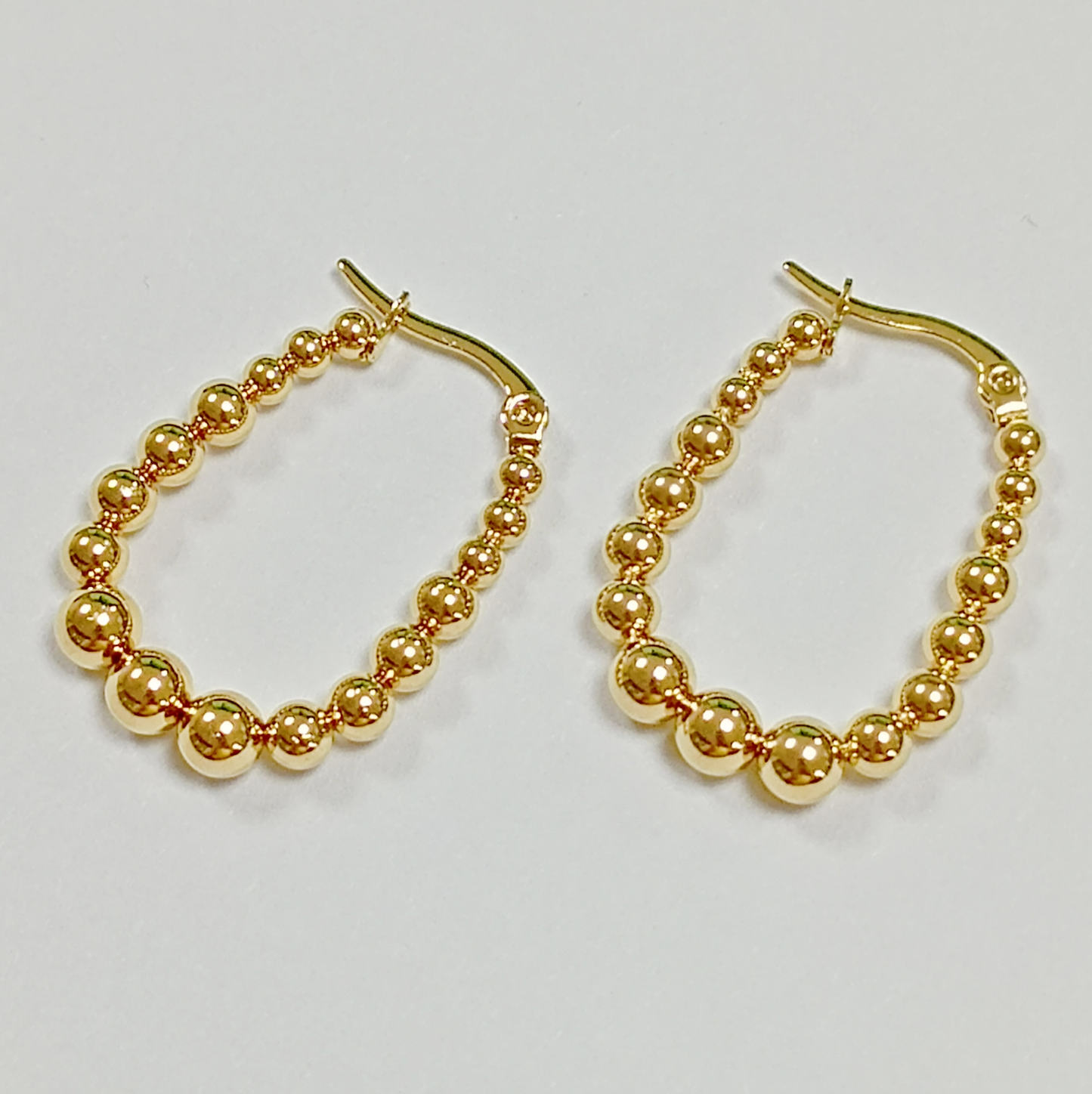 Golden Pearl Hoops