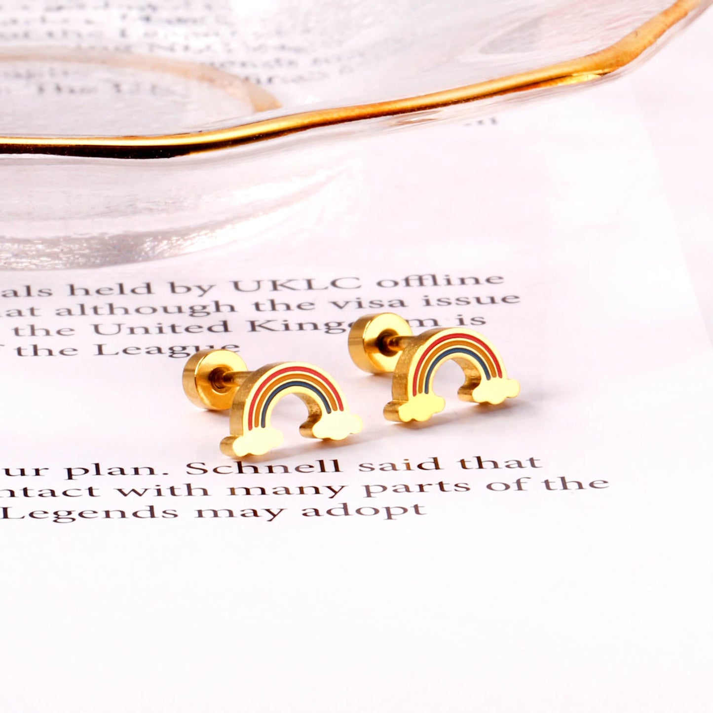 Rainbow Stud Earrings