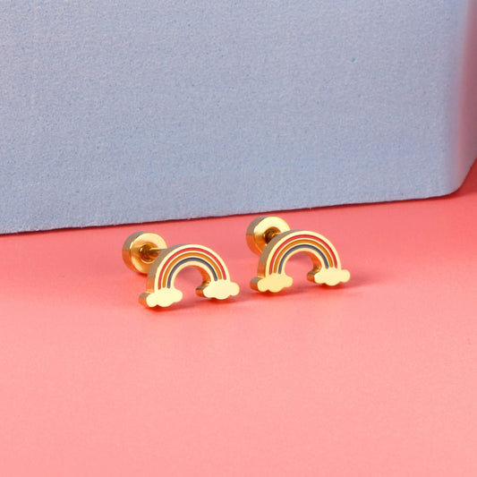 Rainbow Stud Earrings