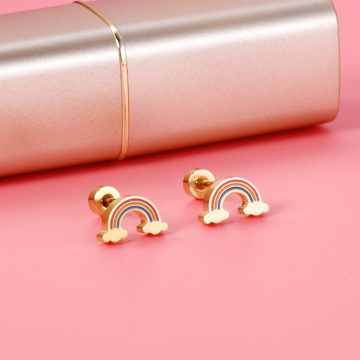 Rainbow Stud Earrings