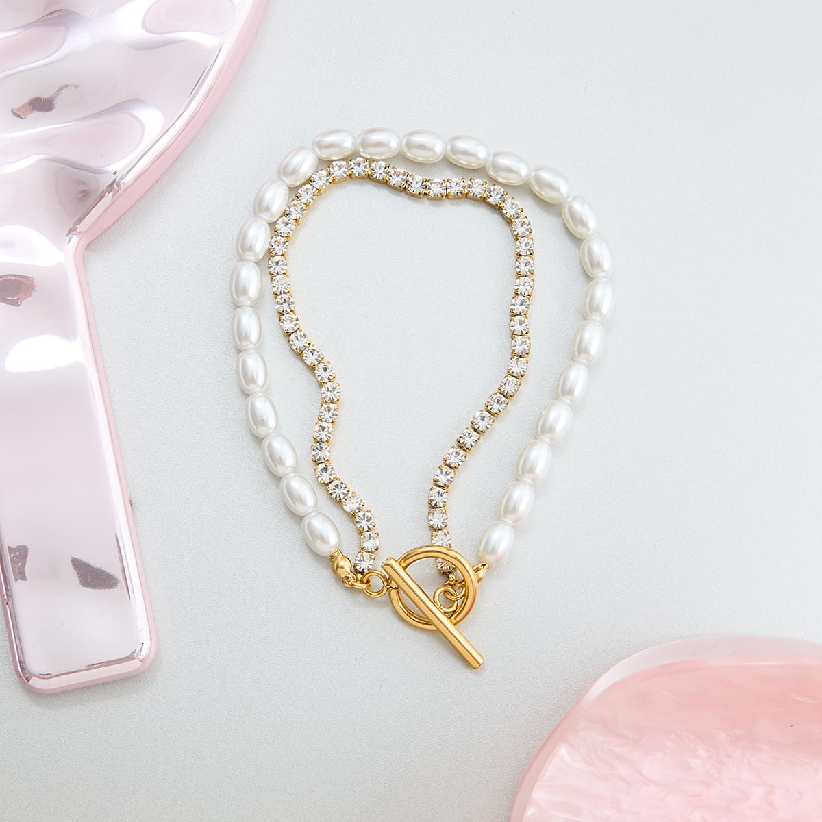 Pheonix pearl and Crystal Bracelet