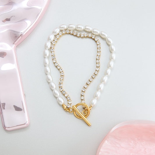 Pheonix pearl and Crystal Bracelet