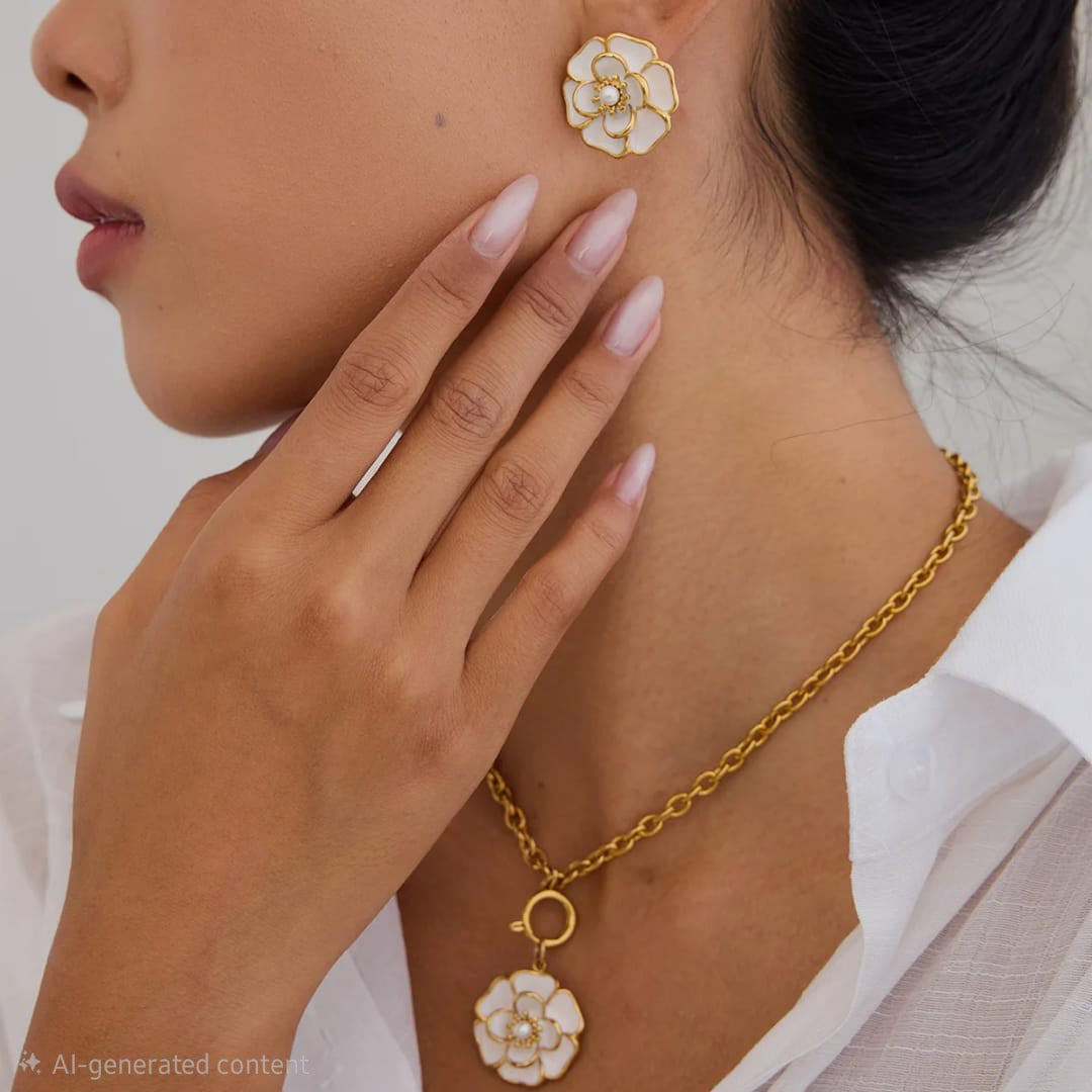 Zinnia Ivory Earrings