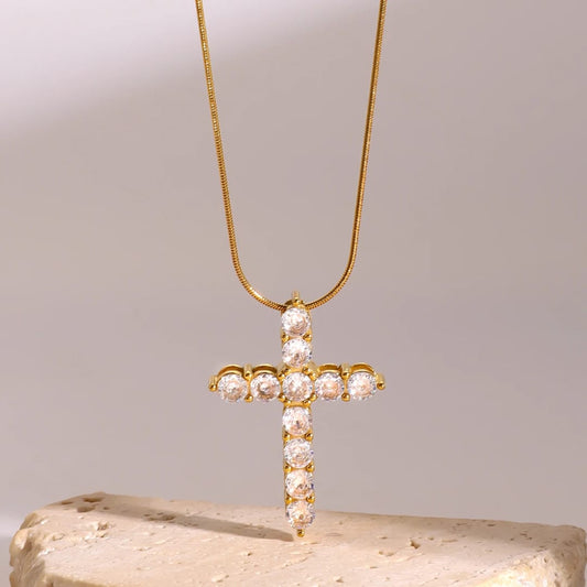 Crystal Cross Necklace
