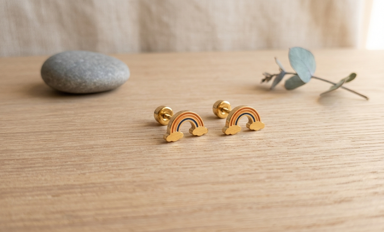 Rainbow Stud Earrings