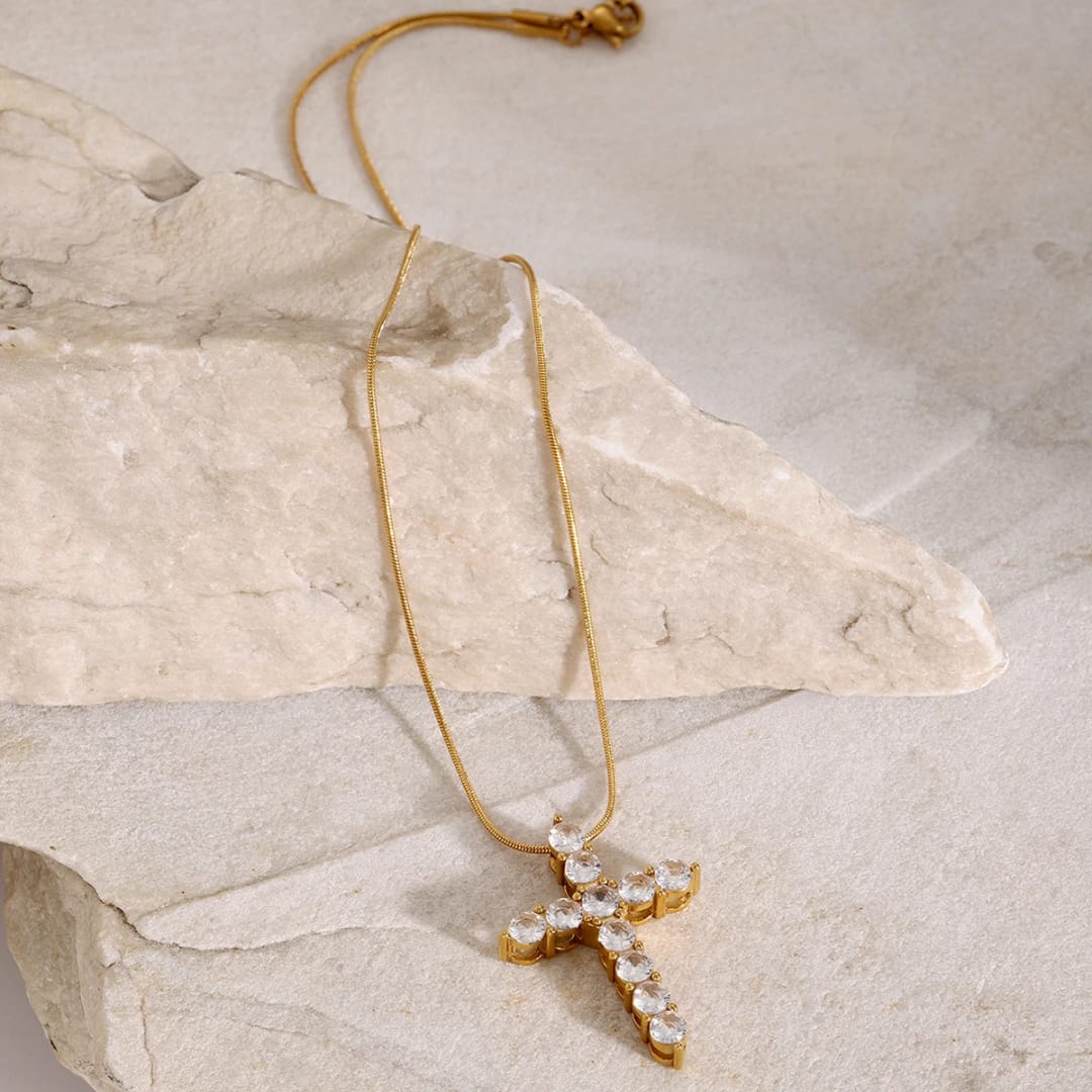 Crystal Cross Necklace